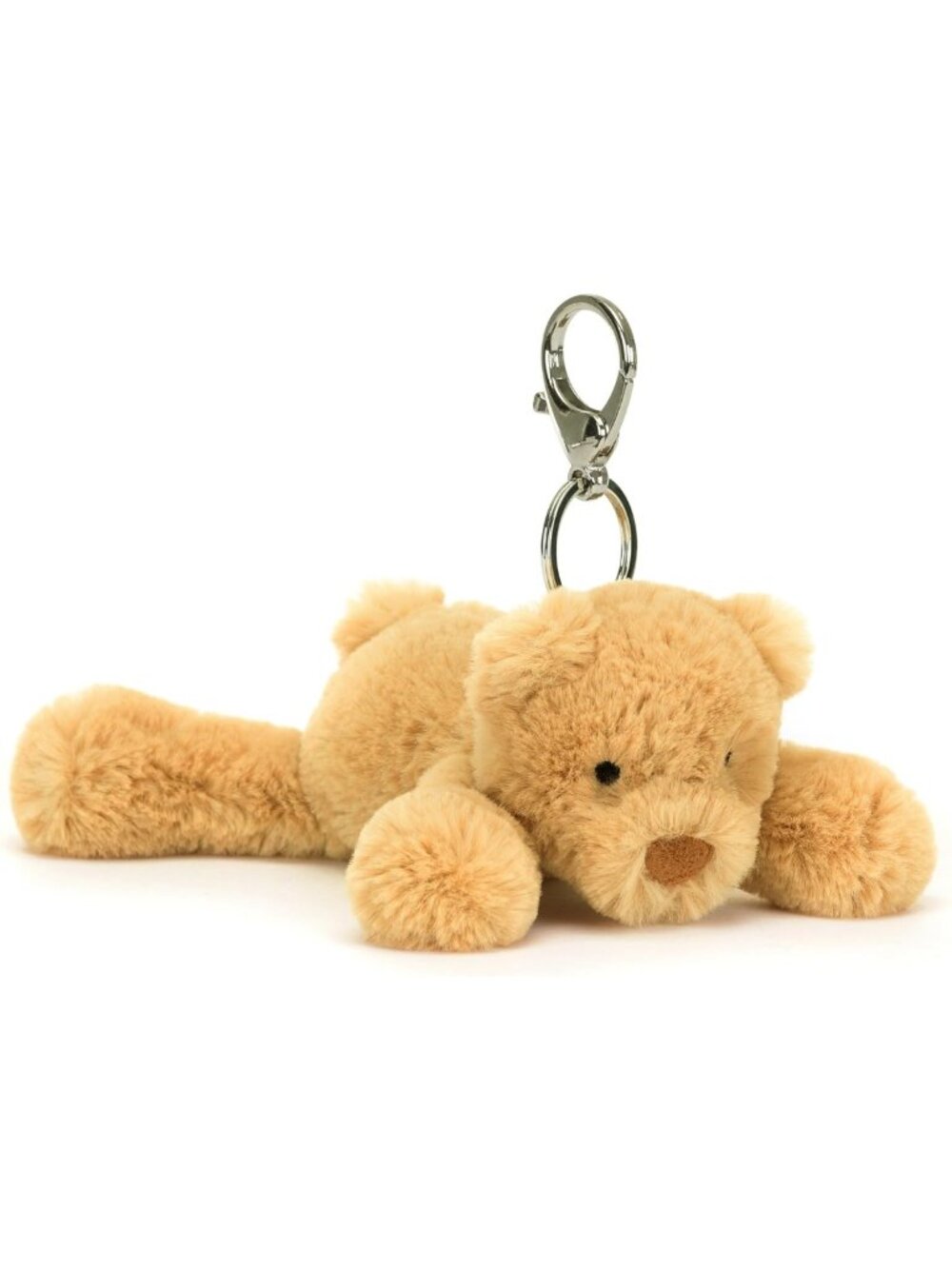 Jellycat Smudge Bear Bag Charm, 3 inches - Teddy Bear Plush Keychain - Great